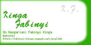 kinga fabinyi business card